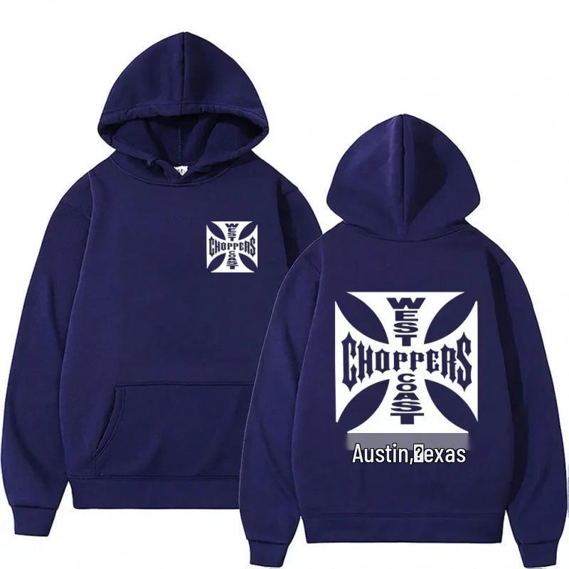 [Křížová EU velikost] Pánská mikina s logem West Coast Iron Cross Choppers