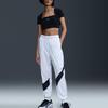 Nike Sportswear Loose Mid-Rise Sun Protection Drawstring Knit Sports Pants Women Bottoms White Black HM8977-100