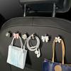 Car Style Bow Cartoon Rhinestone Mini Auto Hooks Seat Back Holder For Keys Hangers Home Office Hooks Storage Style Accessories
