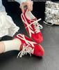 Fashion String Bead Vintage Casual Sports Shoes for Women Leather Hiking Sneakers Women's Platform Walking Athletic Shoe Unisex Loafers