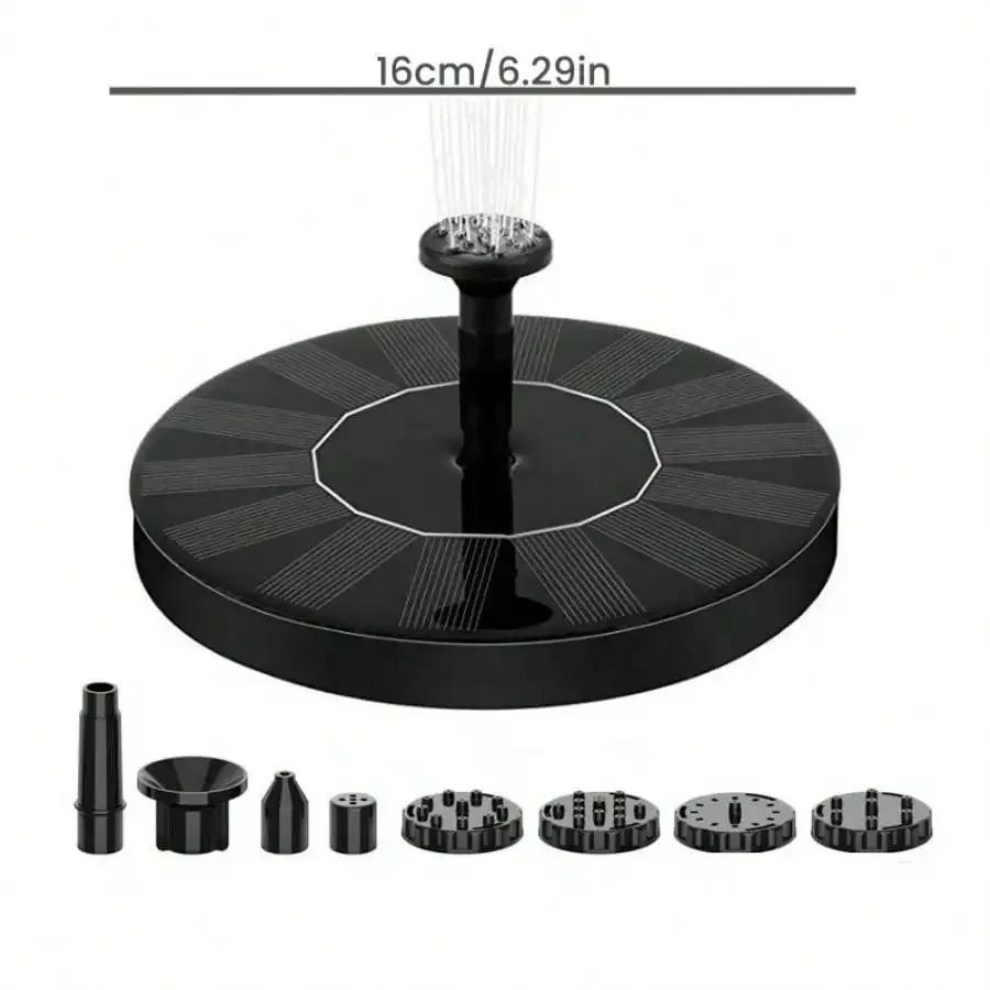 Solar Water Fountain - Mini Solar-Powered, Pool/Pond Waterfall Fountain, Outdoor Garden Decoration & Bird Bath Supplies