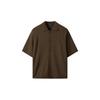 Customellow Brown Soft Half Sleeve Cardigan Cwwam25311brx