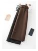 Elegant Woolen Coffee Midi Skirt - Women's Autumn/Winter 2025, Thickened Professional Design, Versatile Style