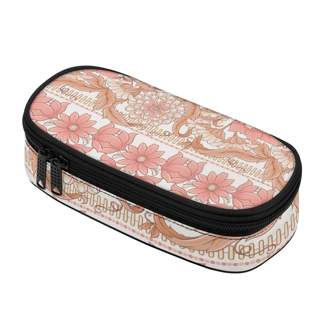 School Pencil Case Neat Design 300D Polyester Smooth Zipper with Main Compartment Mesh Pocket and Pen Slots for Teens and Students