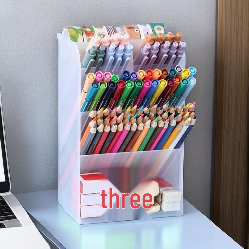 Extra Large Desktop Organizer: Pen Holder & Cosmetic Storage Box