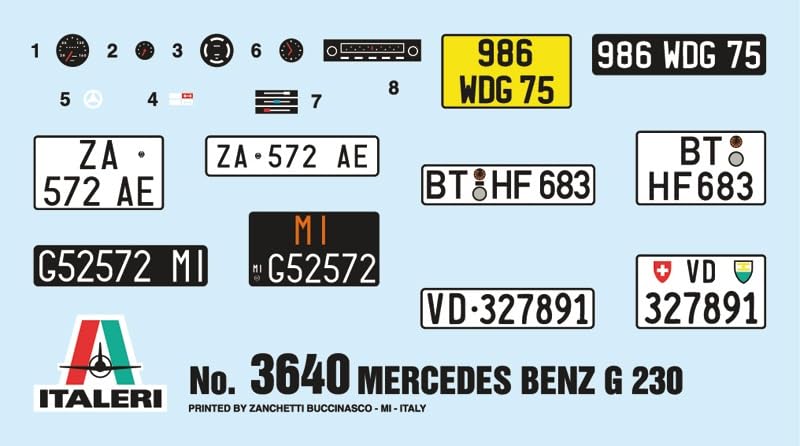 Platz Italeri 1/24 Scale Mercedes-Benz G 230 Geländewagen Plastic Model Kit IT3640