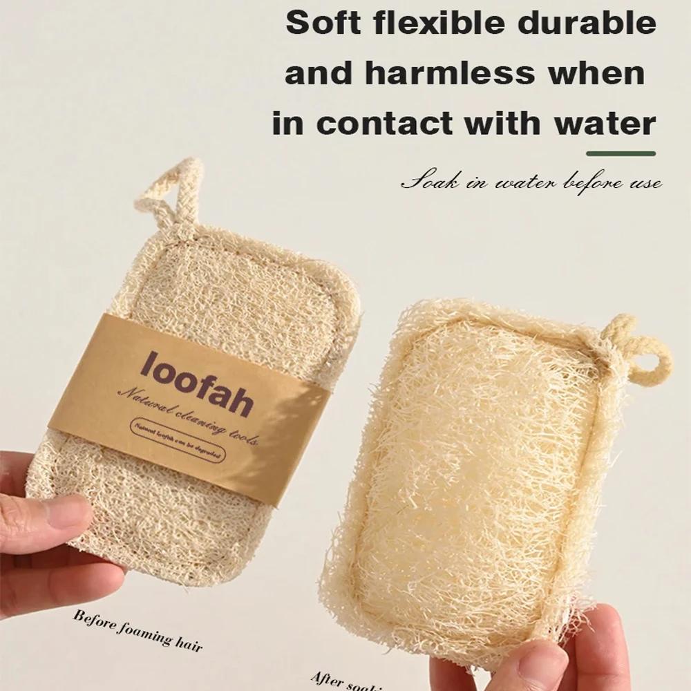 Loofah Dish Scrubber Convenient Dish Pot Washing Cloth Quick Drying Loofah Cleaning Pad for Home Kitchen