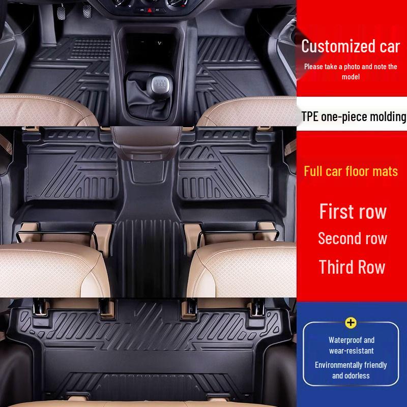 Durable TPE Floor Mat with Door Sill Protector for Changan CX70/CX70T.