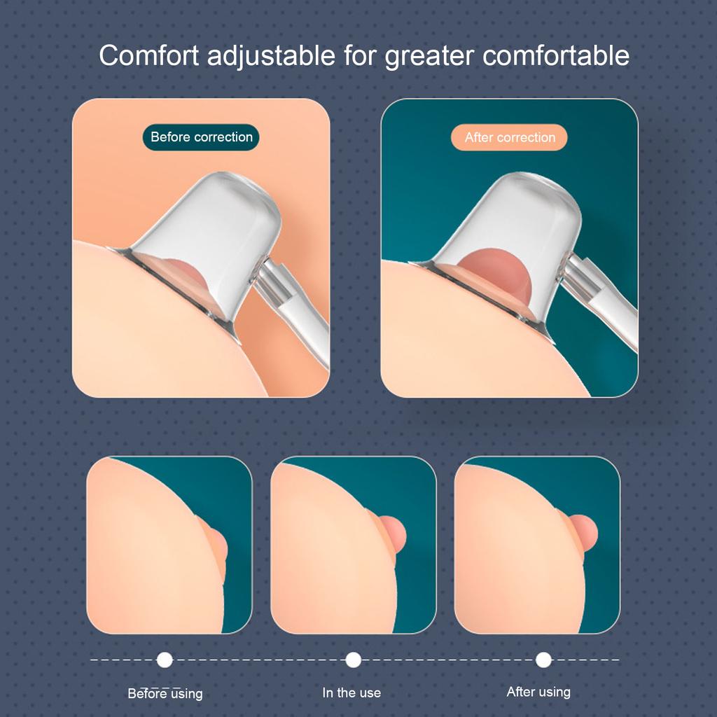 Women Nipple Aspirator Corrector Portable Inverted Nipple Puller Nipple Pump Sucker for Flat Nipples