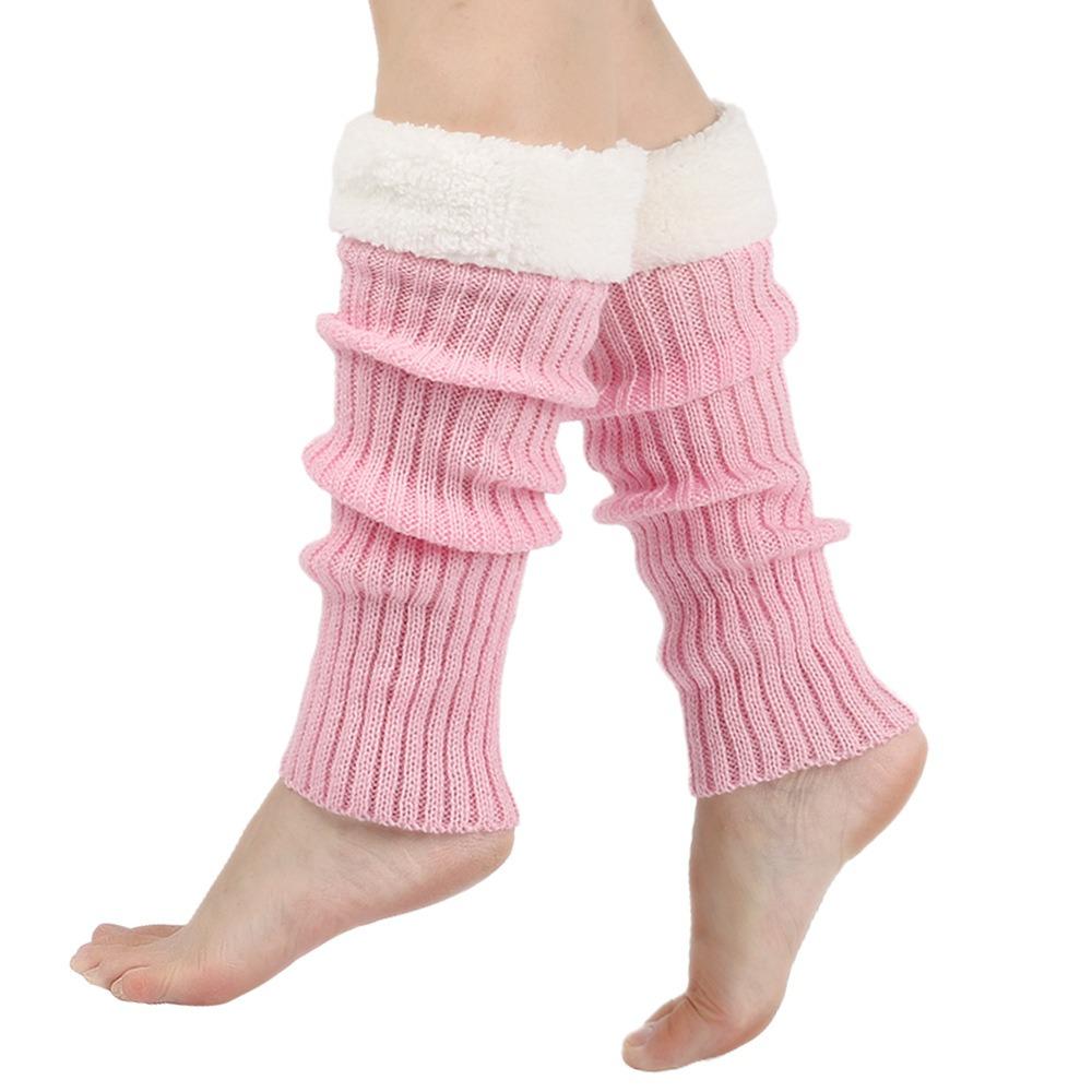 Christmas Knitted Leg Cover Candy Color Leg Warmer Stacked Christmas Leg Sleeve Thickened Foot Cover Strap Leg Socks Girls