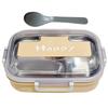 Portable Lunch Box Stainless Steel Divided Bento Box with Tableware for Adults Kids Students Leakproof Food Storage Containers