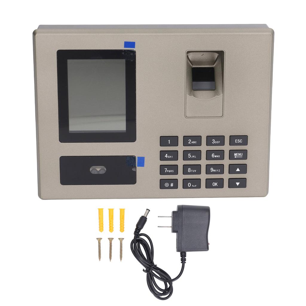 Employee Attendance Machine Fingerprint Biometric Time Face Recognition PIN Punching 100‑240V US Plug
