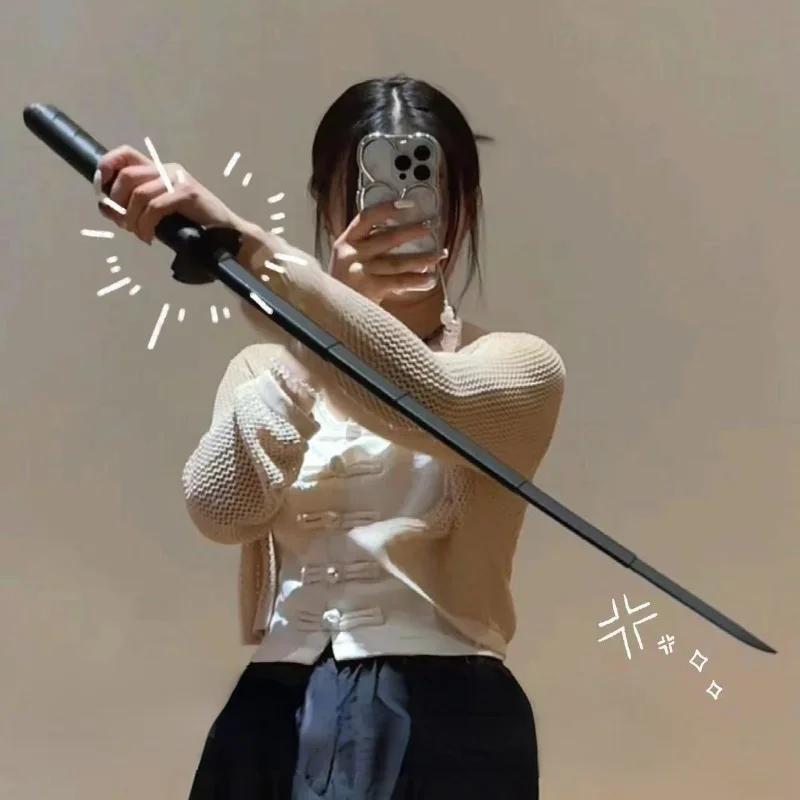 3D Printed Gravity Katana Telescopic Samurai Sword Retractable Stress Relief Toy Role Playing Props Decorative Crafts