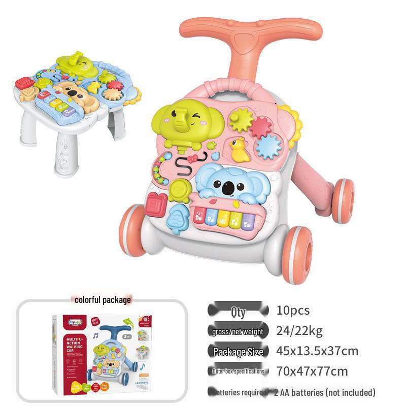 Interactive Baby Walker Toy with Music, Anti-Rollover, for Ages 6-18 Months