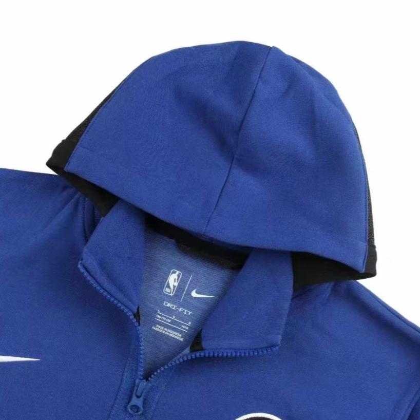 Nike X NBA Dri-Fit Quick Change Game Jacket With Hood And Zipper Kids Jackets Blue 3Z2B7FEKU-CLI