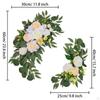 2 Stück Hochzeitsbogen Blumen Künstliche Blumengirlande Türsturz Grüne Blätter Seidenblume
