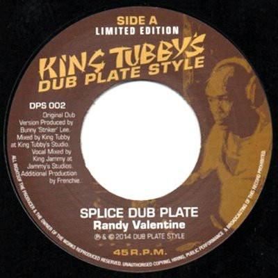 7inch Record RANDY VALENTINE / CAPTAIN SINBAD ,  - Splice Dub Plate / When Dance Use T DPS002 Dub Plate Style 2014 France Reggae, Ska & Dub Used