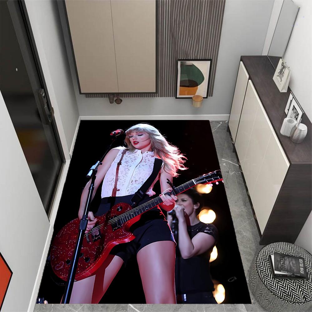 Taylor Swift Themed Anti-Slip Rugs - Polyester Home Decor, Suitable for Bedrooms, Living Rooms, Doorways, Studios, and Decorations