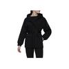 Adidas Kurtka damska z kapturem na sporty outdoorowe w jednolitym kolorze czarna HG8585
