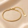 Snake Chain Bracelet for Women Stainless Steel Round 1.2mm 2mm Non-tarnish Waterproof Minimalist Stacking Jewelry