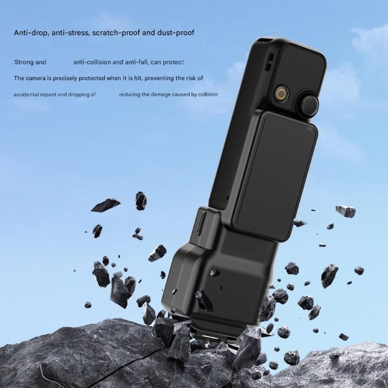 Shockproof Camera Cover With Precise Cutouts Slim Portable Shell for Pocket 3 Outdoor Recording Equipment