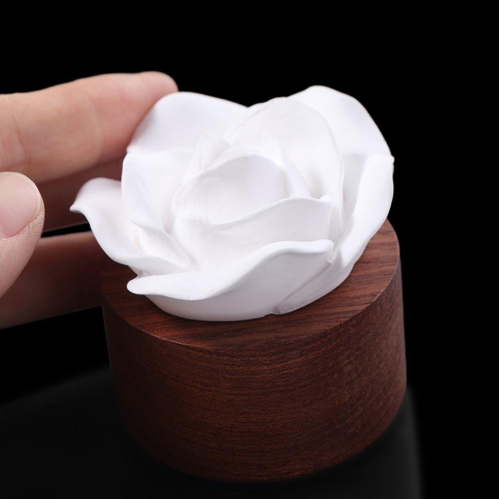 Handmade Flower Aromatherapy Diffuser Wooden Base Gypsum Aromatherapy Dish  Essential Oil
