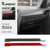 Real Soft Carbon Fiber Sticker For Seat Ibiza 6l 2003 2004 2005 2006 2007 2008 LHD RHD Car Passenger Co-pilot Strip Interior