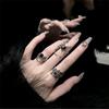 Dark retro black versatile spider nail ring niche design sense cold wind opening personality ring spider