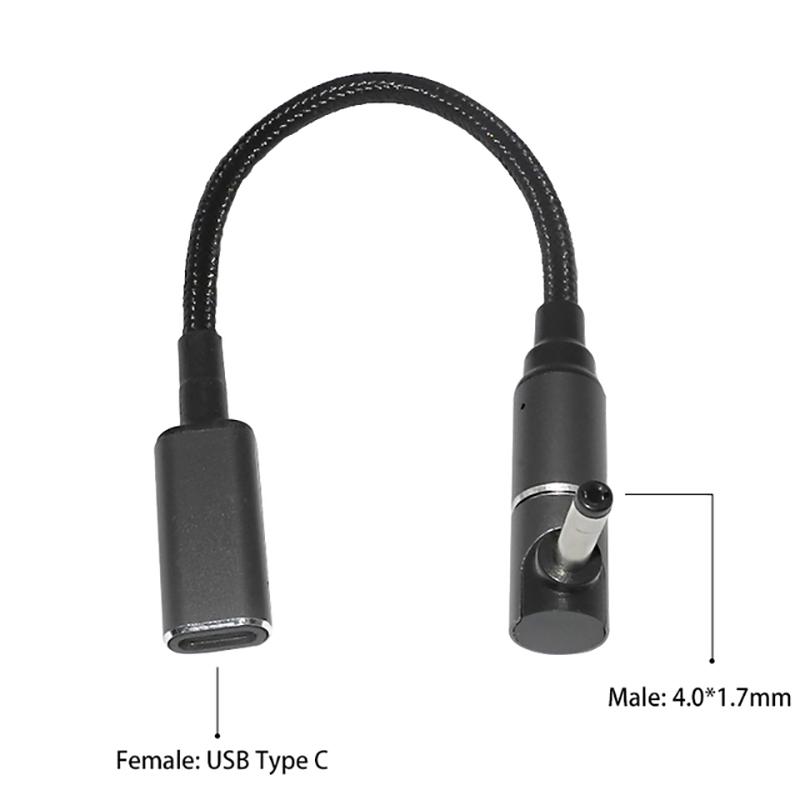 

For Lenovo Ideapad 20V 2.25A 3.25A Laptop Power Cord 100W Fast Charging USB Type-C to 4.0mm*1.7mm Magnetic Converter Cable As Shown A