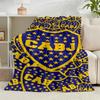 1PC Football Club Emblem Flannel Blanket Gift, Suitable for Both Men And Women, Soft Ideal for Beds And Sofa, Birthday Or Christmas Gift