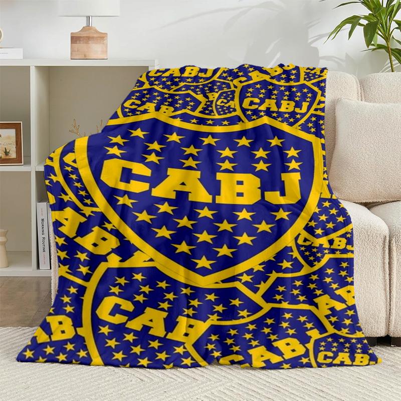 1PC Football Club Emblem Flannel Blanket Gift, Suitable for Both Men And Women, Soft Ideal for Beds And Sofa, Birthday Or Christmas Gift