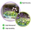 Wildflower Window Clings Spring Summer Floral Grass Window Stickers Double-Sided Anti-Collision Glass Door Mirror Decals for Home Bathroom