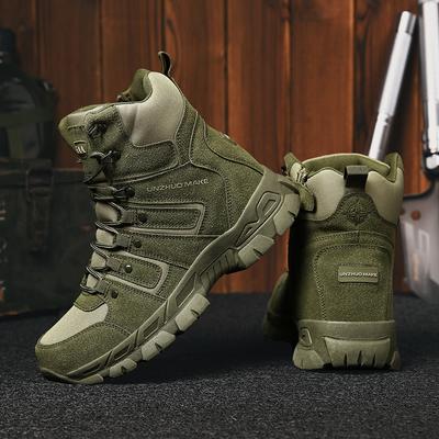 Moda Botas Táticas Masculinas Deserto Impermeável Trabalho Segurança Sapatos Escalada Caminhadas Botas de Cano Alto Masculinas Ao Ar Livre