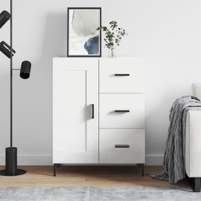 VidaXL Buffet blanc 69,5x34x90 cm bois d'ingénierie 830260