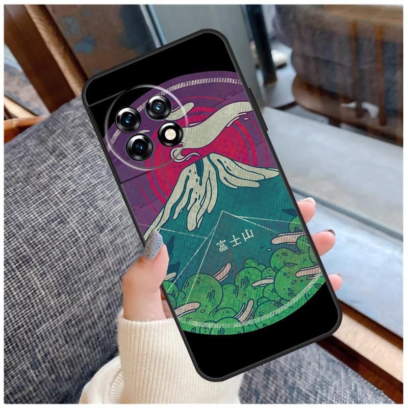 Japanese art Mount Fuji Case For OnePlus 15 13 12 11 10 9 Pro 13R 13T 12R 10T 8T Nord CE 5 2 3 4 Lite N20 N30 Coque