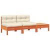 VidaXL Garden Sofa with Cushions and Footrest 2 Seater, Seat with Backrest, Patio Terrace Backyard Furniture 838182