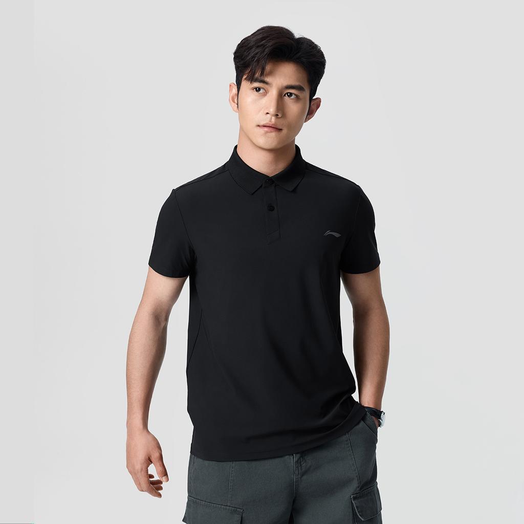 Li-Ning Fitness Series Polo Shirt With Brand Logo Embroidery Men tops APLW347-1