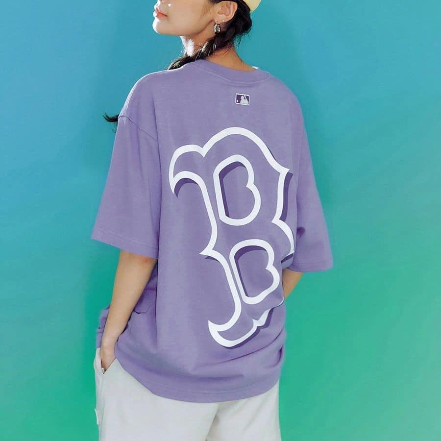 New MLB Boston Red Sox T Shirts Unisex Purple 3ATSB0433-43LDD