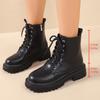 New Black Cool Fashion Martin Boots Women's British Style In Platform Women's Boots New Large Size Wind Small Short Boots