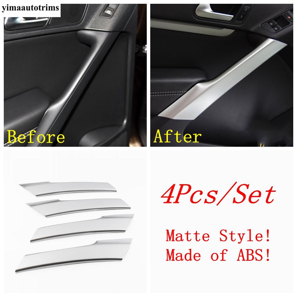 Inner Door Armrest Handle Panel Strip Decoration Cover Trim Matte Accessories Interior For Volkswagen VW Tiguan MK1 2008 - 2015
