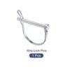 METALLIXITY Safety Coupler Pin (6x55mm) Shaft Lock Pin Round Arch Wire Retainer and Ear Tractor Trailer Truck Mower