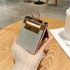 Glitter Ring Holder Stand Case for Samsung Galaxy Z Flip 5 4 3 6 7 ZFlip 7 Flip5 Bracket Bling Diamond Gradient Plating Cover