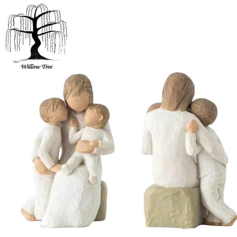 Quietly Willow Tree Figurine Mother Holding Baby Ornaments Home Desk 13cm Gift