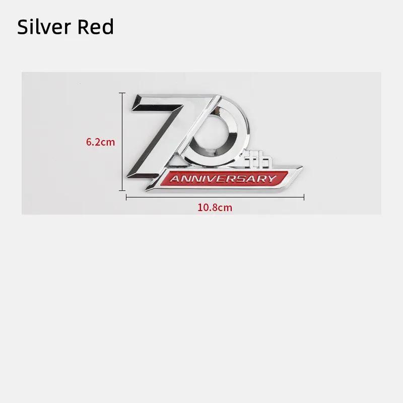 3D ABS 70th Anniversary Logo Prado Emblem Sticker Accessories Car Letters Fende Trim Rear Trunk Badge For Toyota Land Cruiser