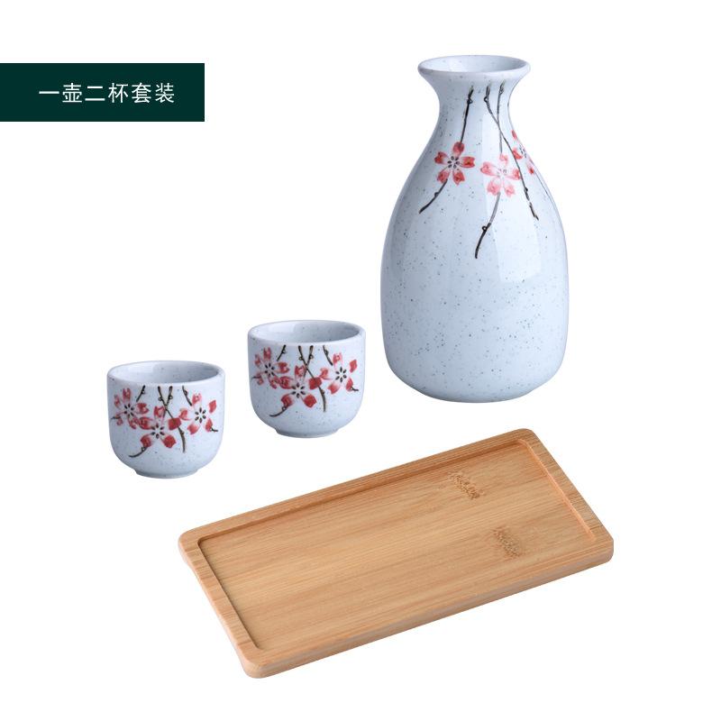 Japanese Sake Set Ceramic Retro Home Sake Bottle Warm Wine Cup Gift