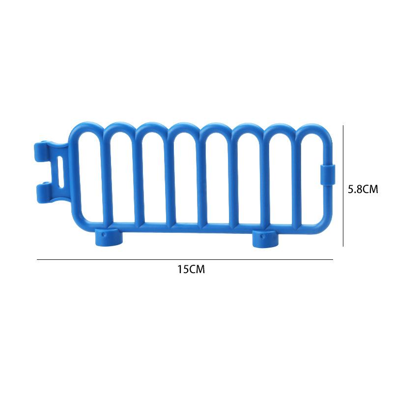 Big Building Block Accessories Train Track Traffic Signs Light Roadblock Parking Pole Fence Compatible Outdoor Series Kids Toys