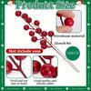 10 Stück Rote Beerenzweige Weihnachtsdekoration Künstliche Kiefer Stechpalmenbeeren zum Aufhängen am Weihnachtsbaum Kranz Geschenke Winterdeko