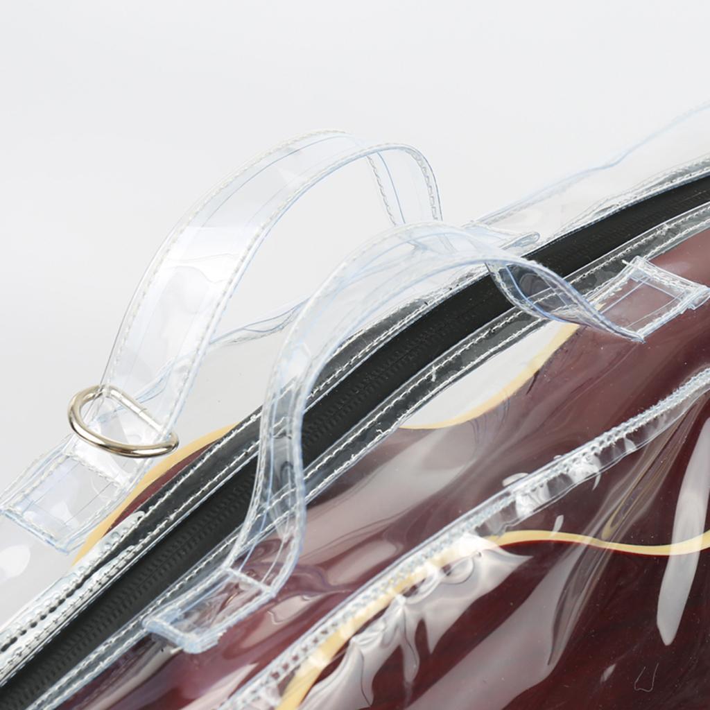 Transparent Acoustic Folk Guitar Case Shiny Straps Parts