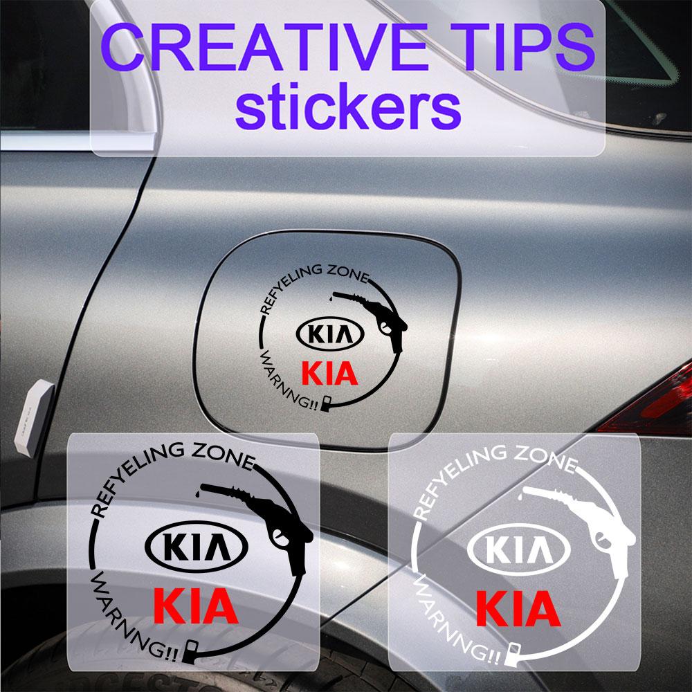 Car Logo Fuel Tank Cap Emblem Sticker Styling Decals Auto Accessories For Kia Pegas Sorento Soul Cerato Sportage Optima Borrego