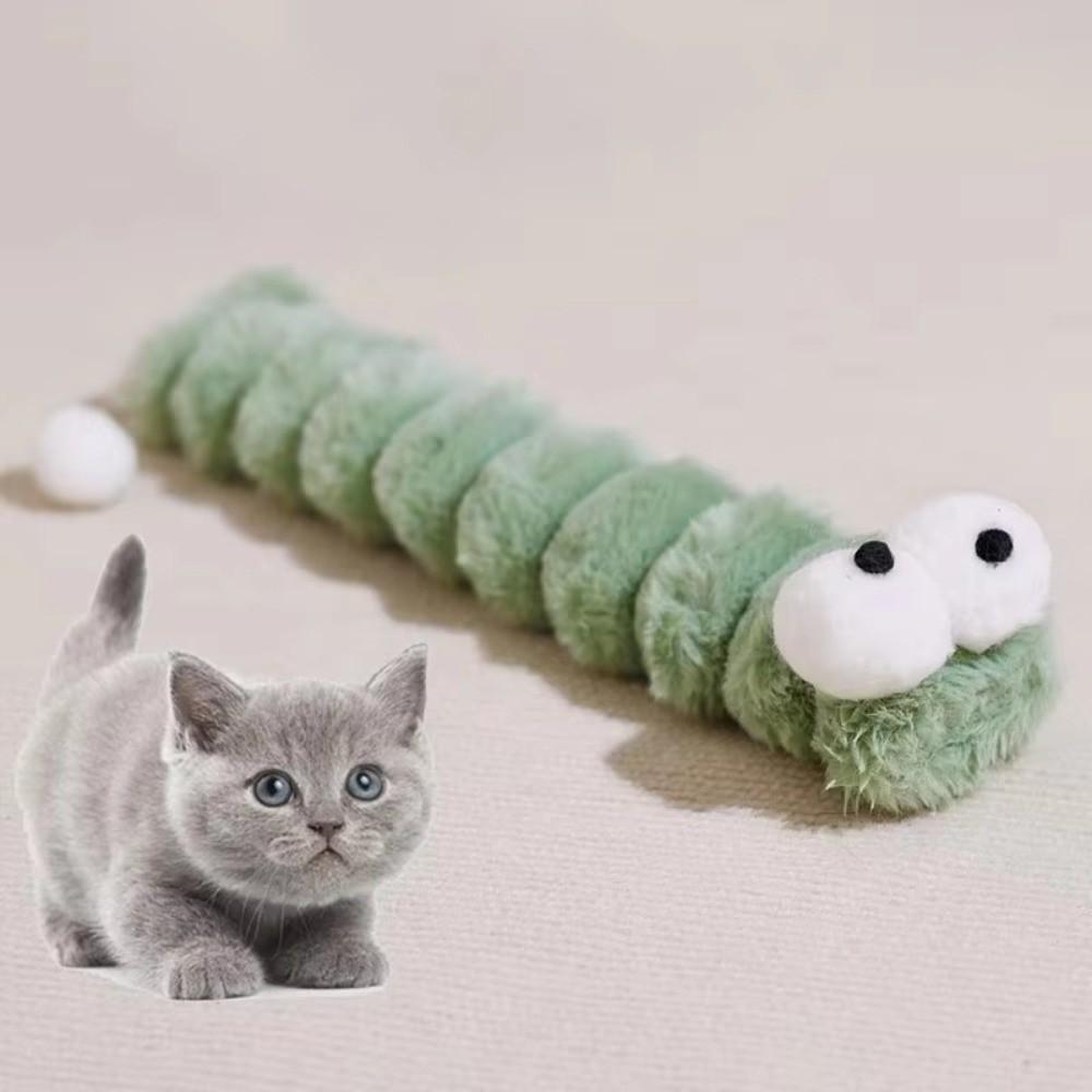 Bissfester Katzen-Plüsch-Kauspielzeug Raupe Katzen-Kitzler-Stab Katzen-Kickspielzeug Zahnendes Kätzchen